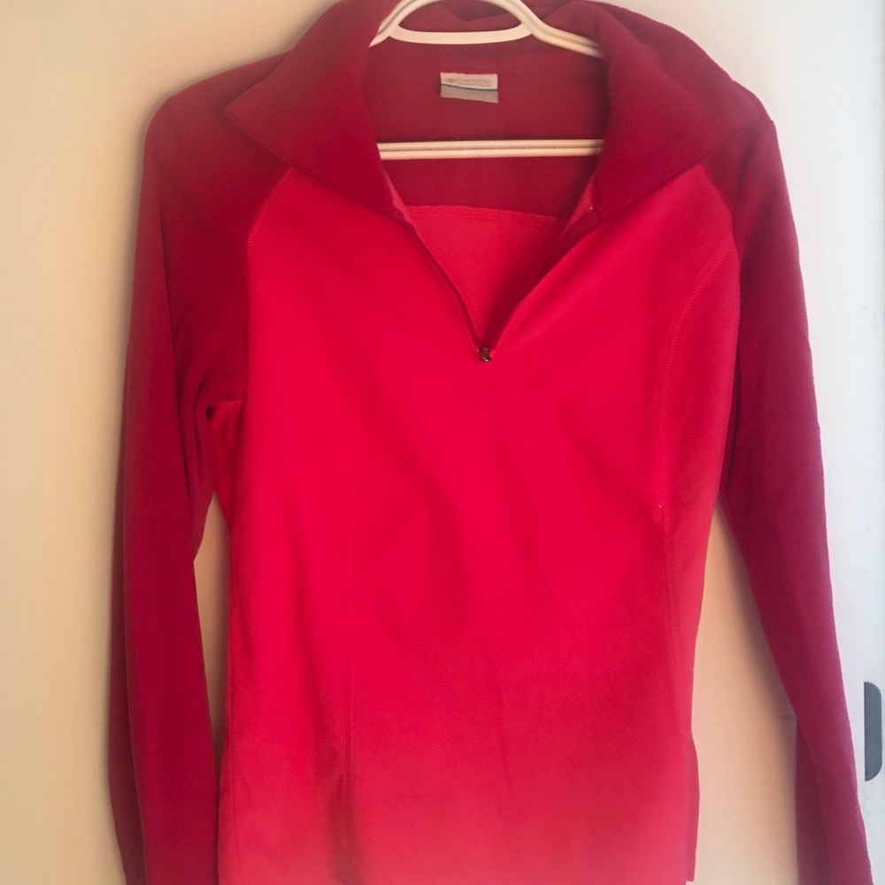 Columbia red fleece sweater S
